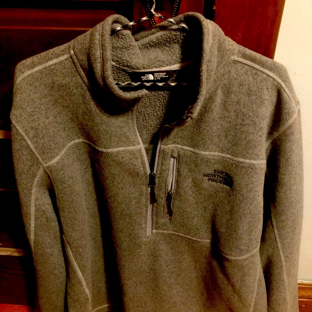 North face jacket knit exterior fleece interior